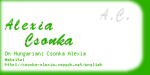 alexia csonka business card